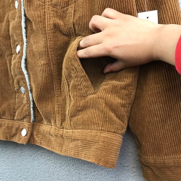 New PacSun Womens Corduroy Sherpa-Lined Jacket XS/S - Picture 8 of 14